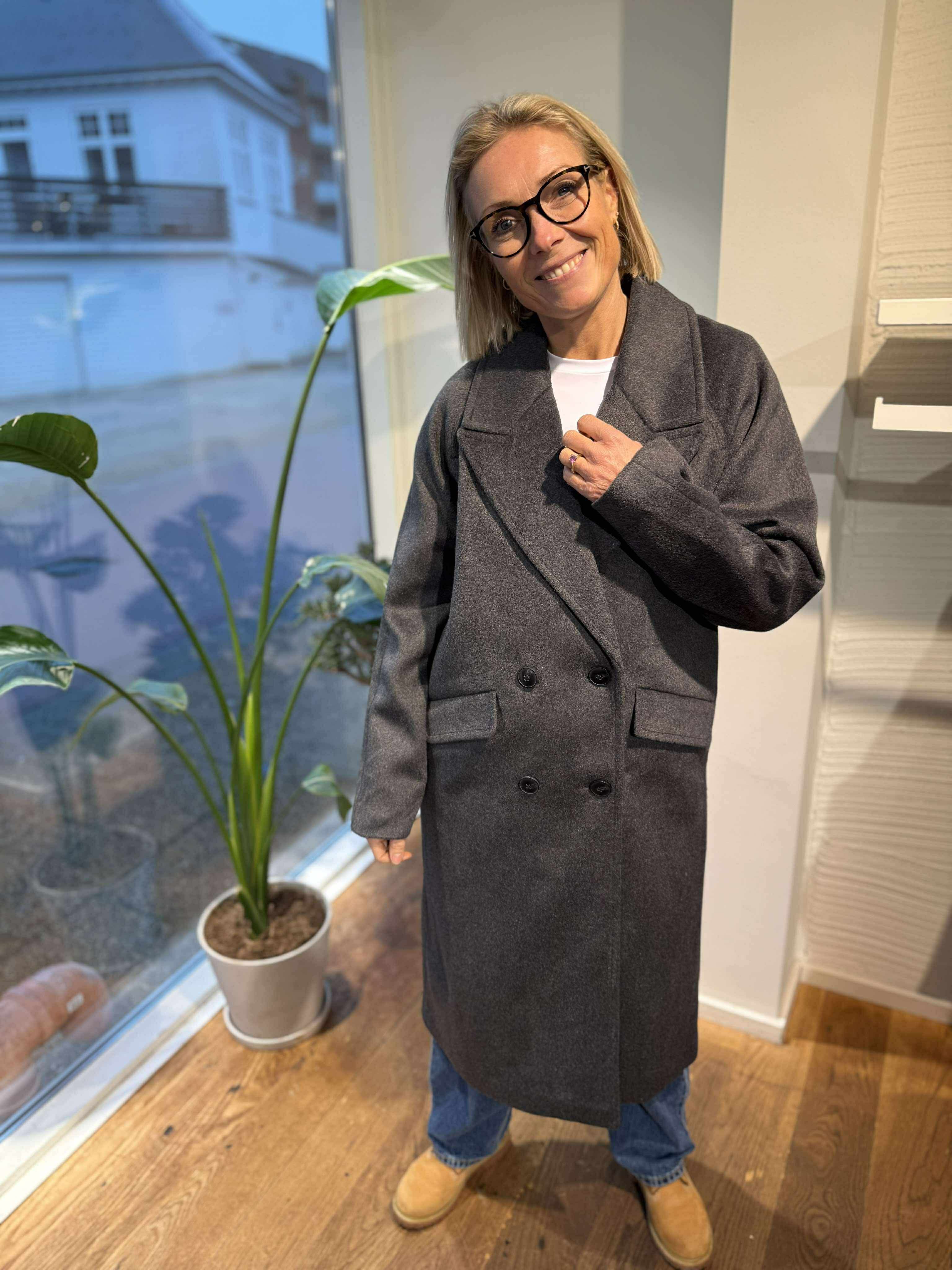 VMHARPER Coat - Dark Grey Melange